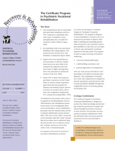 Psychiatric Vocational Rehabilitation newsletter